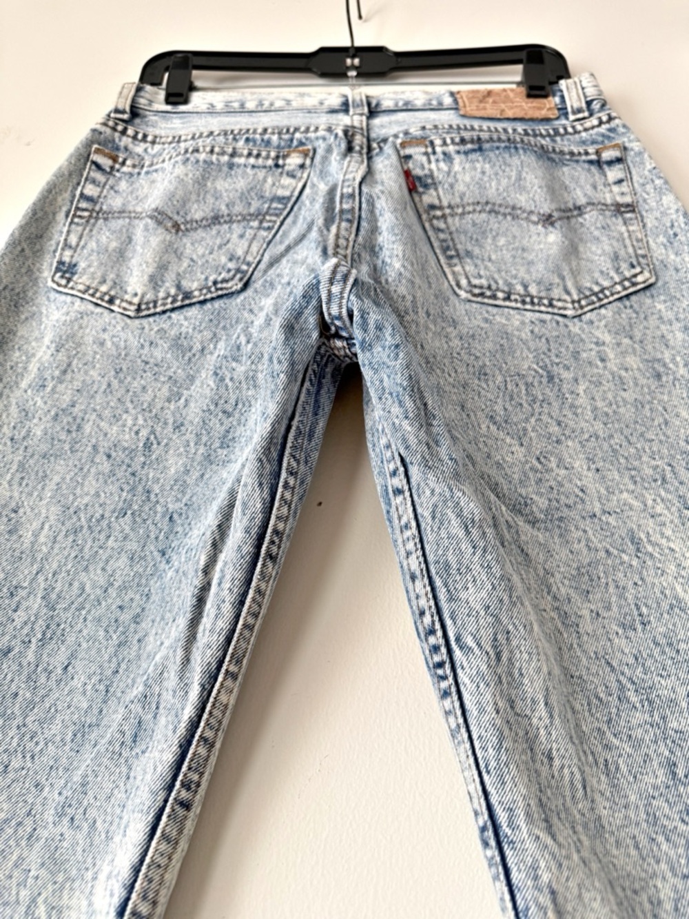 VTG 90s Levi's 501 Acid Wash Jeans Straight Leg High Rise Button Fly USA Sz 31 - Picture 13 of 16